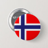 Badge Rond 5 Cm Drapeau norvégien (Devant & derrière)