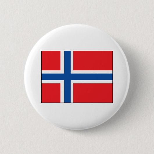 Badge Rond 5 Cm Drapeau norvégien (Devant)