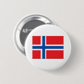 Badge Rond 5 Cm Drapeau norvégien (Devant & derrière)