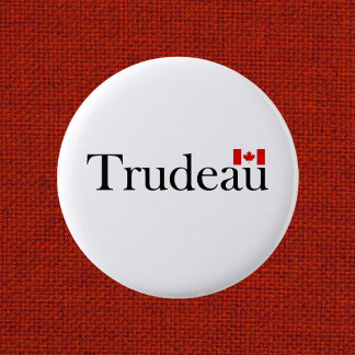 Badge Rond 5 Cm Drapeau officiel canadien de Justin Trudeau