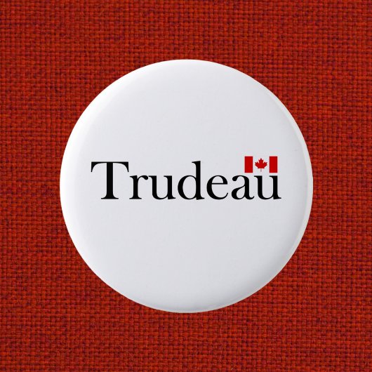 Badge Rond 5 Cm Drapeau officiel canadien de Justin Trudeau