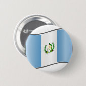 Badge Rond 5 Cm Drapeau ondulé du Guatemala (Devant & derrière)