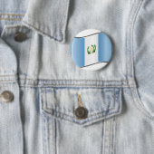 Badge Rond 5 Cm Drapeau ondulé du Guatemala (En situation)