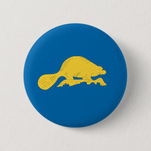 Badge Rond 5 Cm Drapeau OREGON -