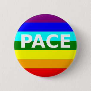 Badge Rond 5 Cm Drapeau Pace(Peace) italien