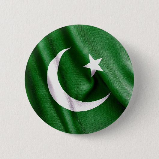 Badge Rond 5 Cm Drapeau pakistanais (Devant)