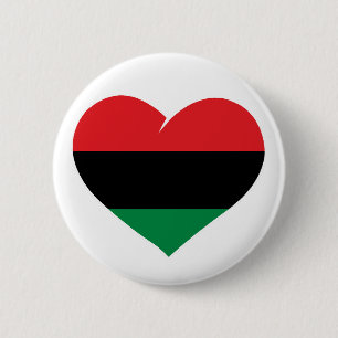 Badge Rond 5 Cm Drapeau panafricain, histoire noire afro-américain