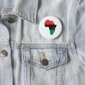 Badge Rond 5 Cm Drapeau panafricain Noir Histoire Mois Art Design (En situation)