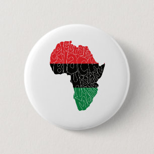 Badge Rond 5 Cm Drapeau panafricain Noir Histoire Mois Art Design