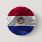 Badge Rond 5 Cm Drapeau paraguayen (Devant)