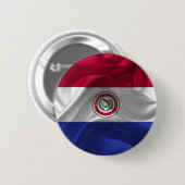 Badge Rond 5 Cm Drapeau paraguayen (Devant & derrière)