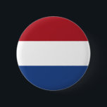 Badge Rond 5 Cm Drapeau Pays-Bas patriotique<br><div class="desc">Drapeau patriotique de Pays-Bas.</div>