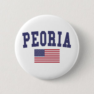 Badge Rond 5 Cm Drapeau Peoria AZ US