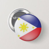 Badge Rond 5 Cm Drapeau philippin (rond) (Devant & derrière)