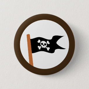 Badge Rond 5 Cm Drapeau pirate