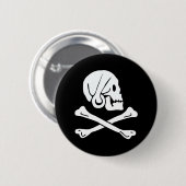 Badge Rond 5 Cm Drapeau pirate - Jolly roger (Devant & derrière)