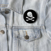 Badge Rond 5 Cm Drapeau pirate - Jolly roger (En situation)
