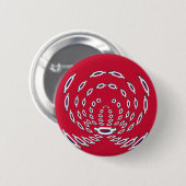 Badge Rond 5 Cm Drapeau Polka de Corée du Sud (Devant & derrière)