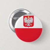 Badge Rond 5 Cm Drapeau polonais (Devant & derrière)