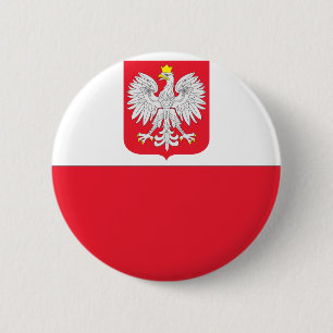 Badge Rond 5 Cm Drapeau polonais