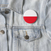Badge Rond 5 Cm Drapeau polonais (En situation)