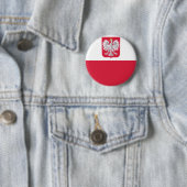 Badge Rond 5 Cm Drapeau polonais (En situation)