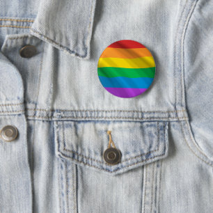 Badge Rond 5 Cm Drapeau Rainbow LGBT