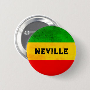 Badge Rond 5 Cm Drapeau Rasta coloré rayé Reggae