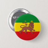 Badge Rond 5 Cm Drapeau rastafarien d'Ethiopie Lion de Judah (Devant & derrière)