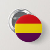 Badge Rond 5 Cm Drapeau républicain espagnol República Española Bu (Devant & derrière)