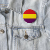 Badge Rond 5 Cm Drapeau républicain espagnol República Española Bu (En situation)