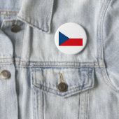 Badge Rond 5 Cm Drapeau République tchèque (En situation)