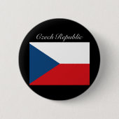 Badge Rond 5 Cm Drapeau République tchèque - Ceska Republika (Devant)
