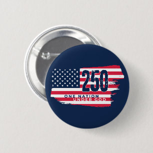 Badge Rond 5 Cm Drapeau Rétro Amérique 250 Ans 250e Anniversaire
