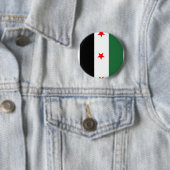 Badge Rond 5 Cm Drapeau révolutionnaire syrien (En situation)