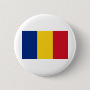 Badge Rond 5 Cm Drapeau România - Roumanie