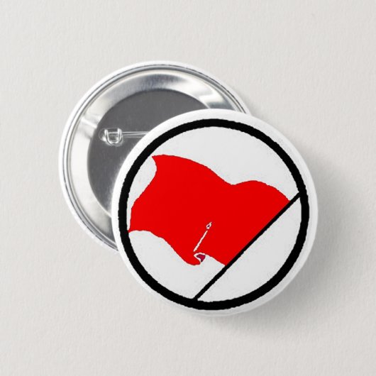 Badge Rond 5 Cm Drapeau rouge (Devant & derrière)