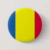 Badge Rond 5 Cm Drapeau roumain (Devant)