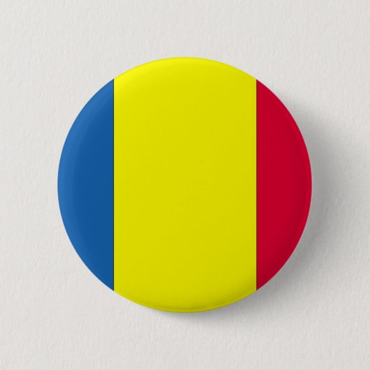 Badge Rond 5 Cm Drapeau roumain (Devant)