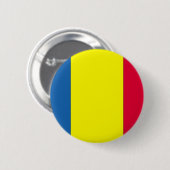 Badge Rond 5 Cm Drapeau roumain (Devant & derrière)
