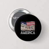 Badge Rond 5 Cm Drapeau Rushmore du 45e Rushmore Mount American (Devant & derrière)