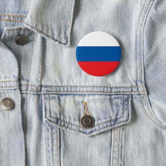 Badge Rond 5 Cm drapeau russe (En situation)