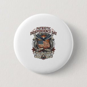 Badge Rond 5 Cm Drapeau Rust Patriotique Survivant Zombie Apocalyp