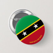 Badge Rond 5 Cm Drapeau Saint-Kitts-et-Nevis Charmant patriotique (Devant & derrière)