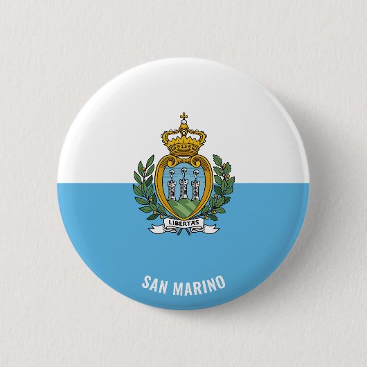 Badge Rond 5 Cm Drapeau saint-marinais Patriotique (Devant)