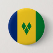 Badge Rond 5 Cm Drapeau Saint-Vincent (Devant)
