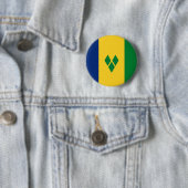 Badge Rond 5 Cm Drapeau Saint-Vincent (En situation)