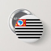 Badge Rond 5 Cm Drapeau São Paulo (Devant & derrière)