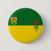 Badge Rond 5 Cm Drapeau Saskatchewan (Devant)