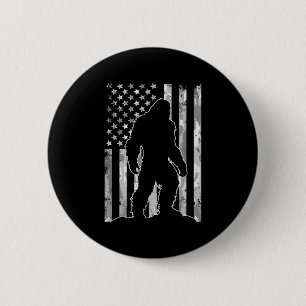 Badge Rond 5 Cm Drapeau Sasquatch Usa Patriotique 4 juillet Bigfoo